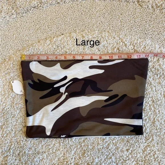 Camo crop tube top size medium large NWT - Picture 9 of 10